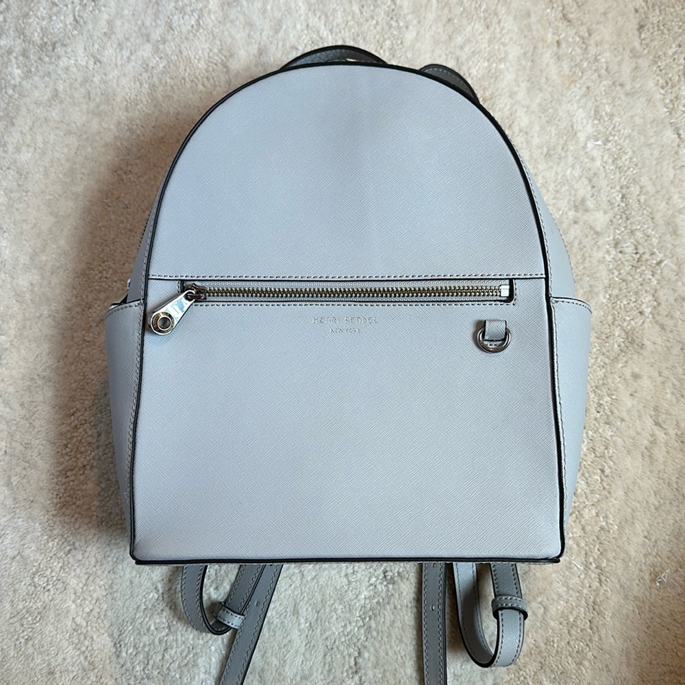 Henri Bendel West 57th Light Gray Backpack